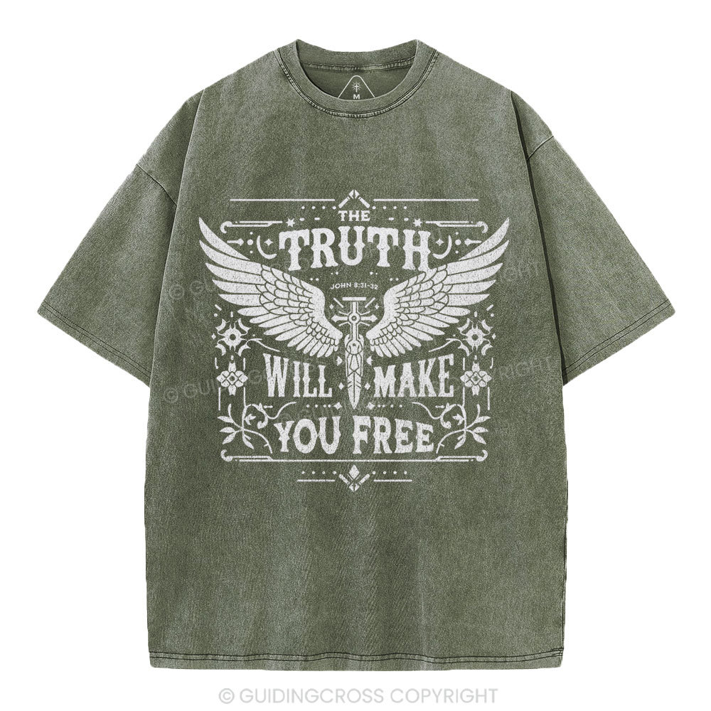 The Truth Will Make You Free Christian Washed T-Shirt