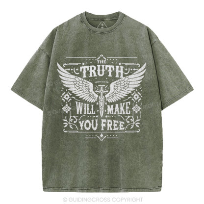 The Truth Will Make You Free Christian Washed T-Shirt