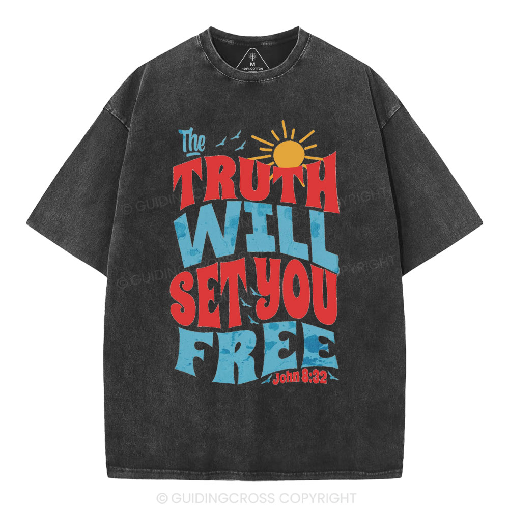 The Truth Will Set You Free Christian Washed T-Shirt