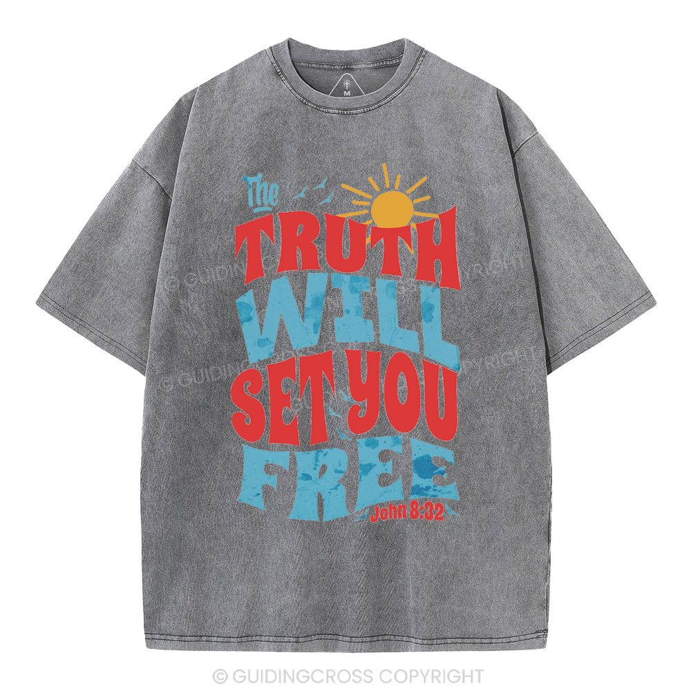 The Truth Will Set You Free Christian Washed T-Shirt