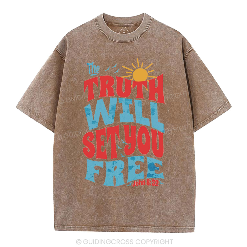 The Truth Will Set You Free Christian Washed T-Shirt