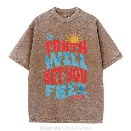 The Truth Will Set You Free Christian Washed T-Shirt