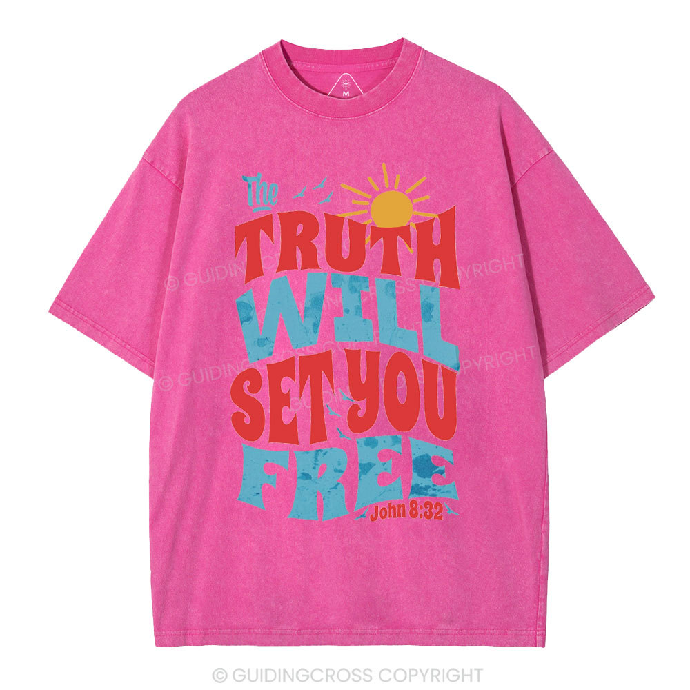 The Truth Will Set You Free Christian Washed T-Shirt