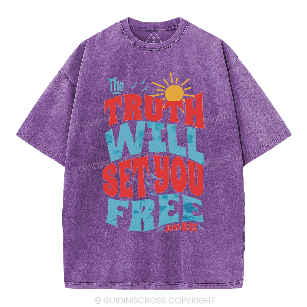 The Truth Will Set You Free Christian Washed T-Shirt