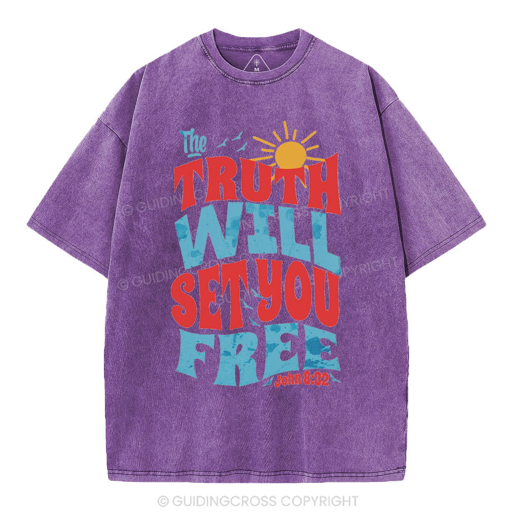 The Truth Will Set You Free Christian Washed T-Shirt
