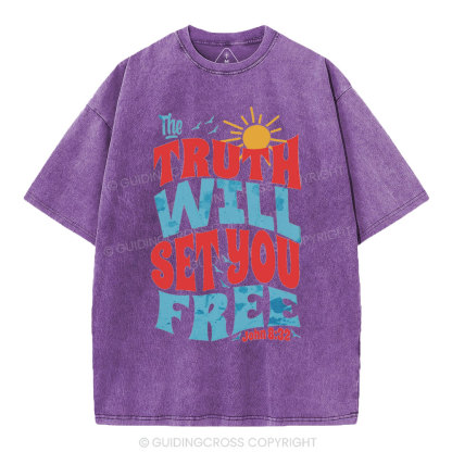 The Truth Will Set You Free Christian Washed T-Shirt