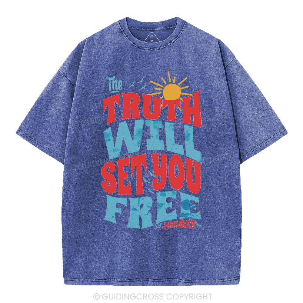 The Truth Will Set You Free Christian Washed T-Shirt