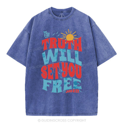 The Truth Will Set You Free Christian Washed T-Shirt