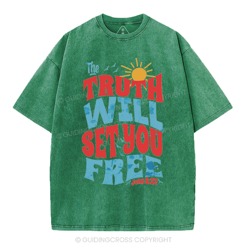 The Truth Will Set You Free Christian Washed T-Shirt