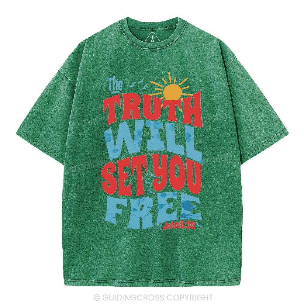 The Truth Will Set You Free Christian Washed T-Shirt