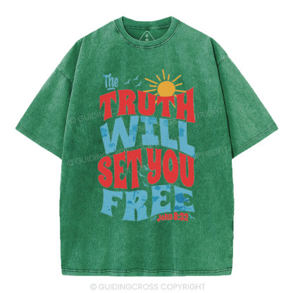 The Truth Will Set You Free Christian Washed T-Shirt