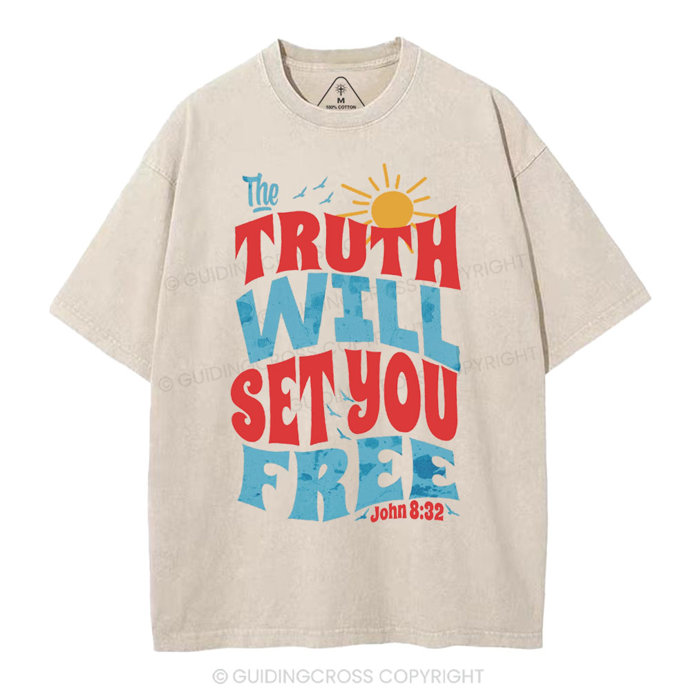The Truth Will Set You Free Christian Washed T-Shirt