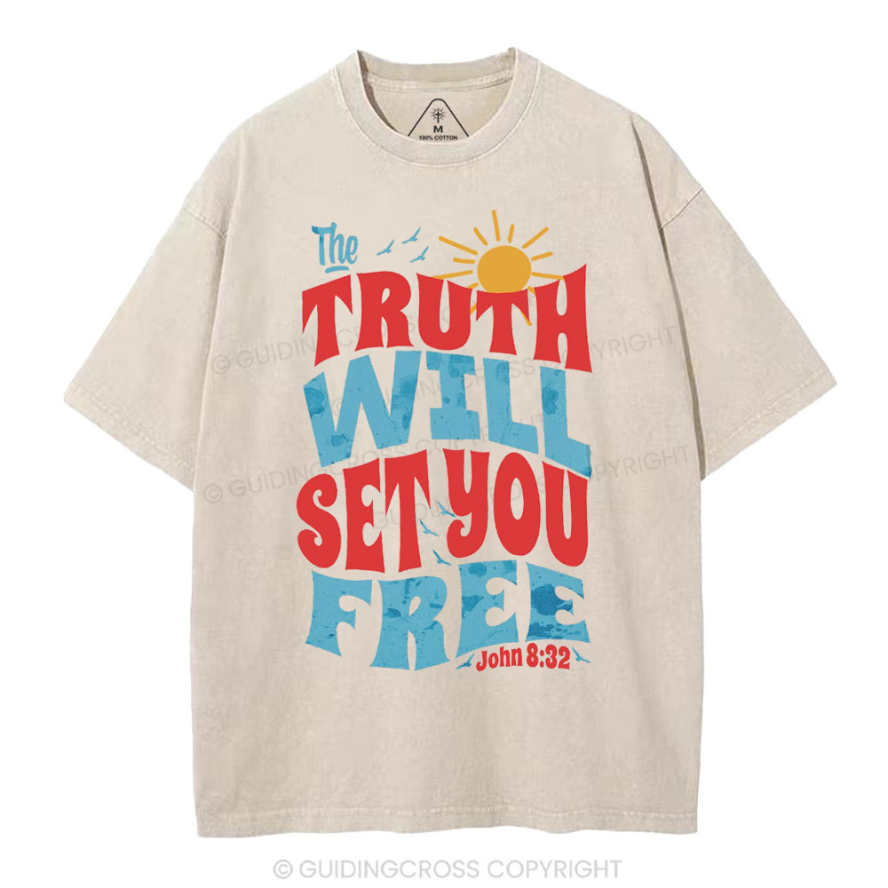 The Truth Will Set You Free Christian Washed T-Shirt