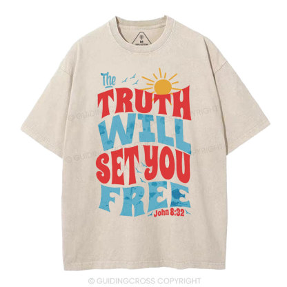 The Truth Will Set You Free Christian Washed T-Shirt
