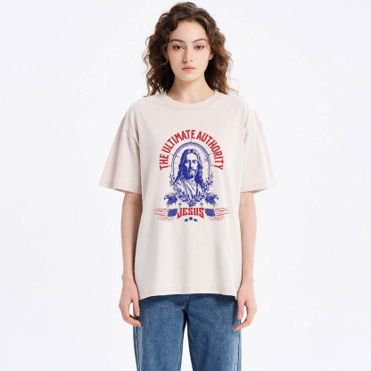 The Ultimate Authority Jesus Christian Washed T-Shirt