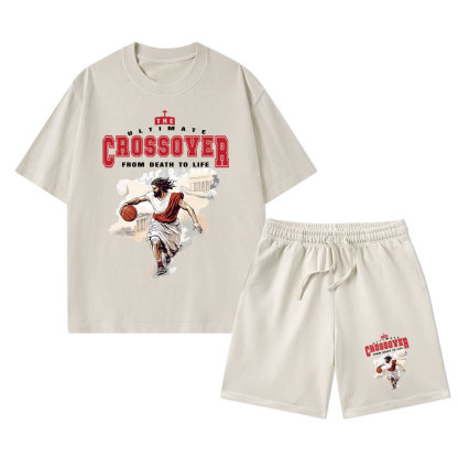 The Ultimate Crossover From Death To Life Christian Washed T-Shirt & Shorts