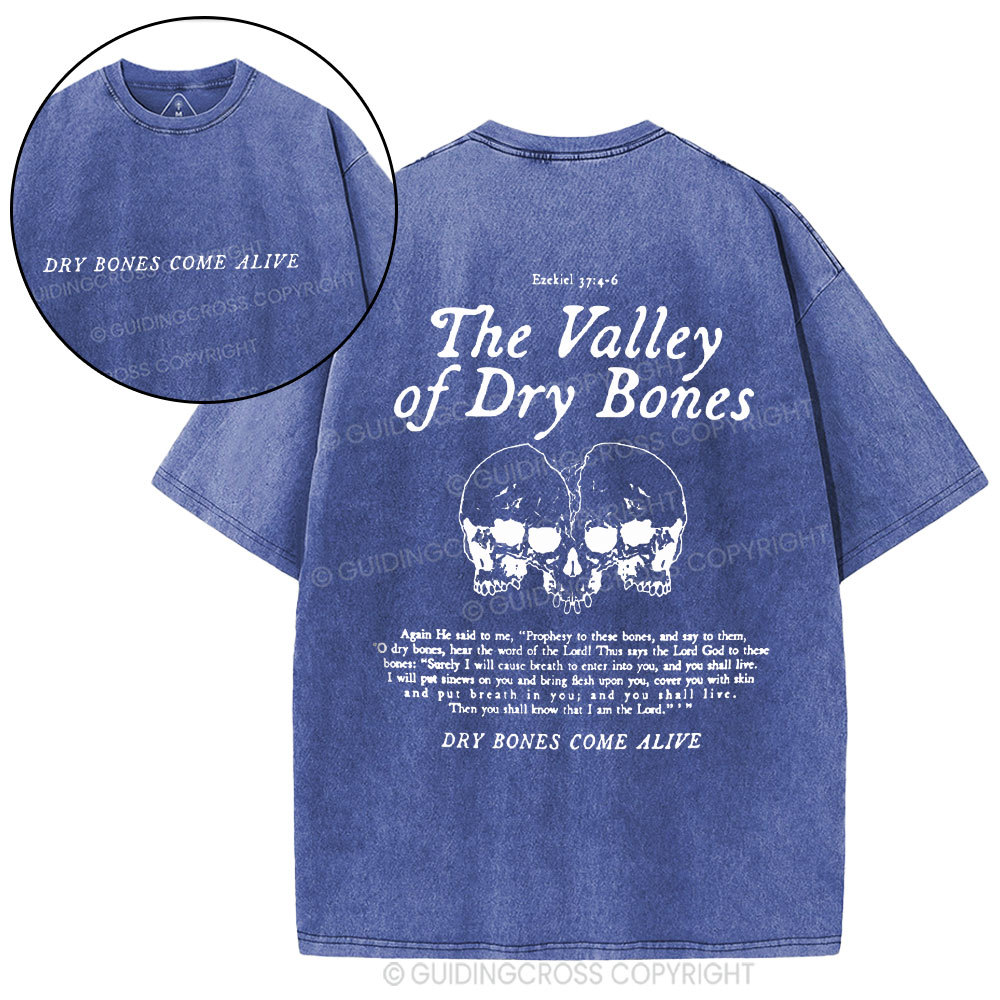 The Valley Of Dry Bones Christian Washed T-Shirt