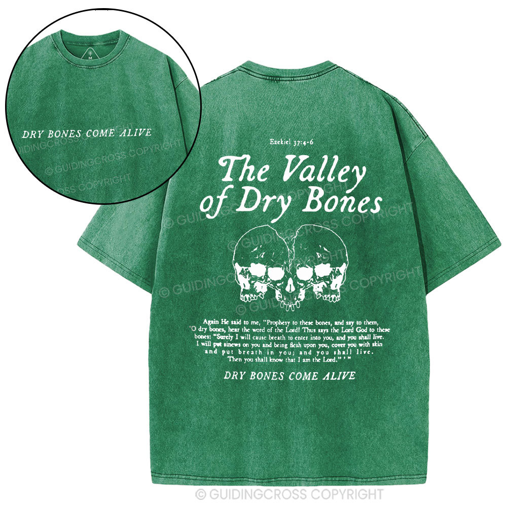 The Valley Of Dry Bones Christian Washed T-Shirt