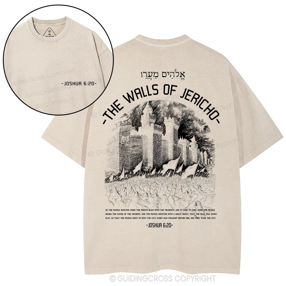 The Walls Of Jericho Christian Washed T-Shirt