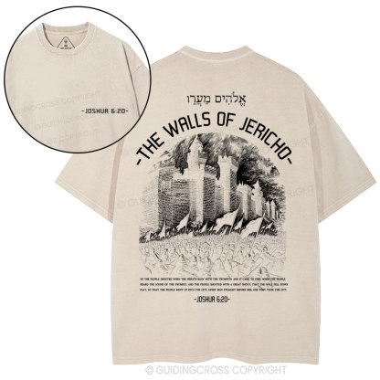 The Walls Of Jericho Christian Washed T-Shirt