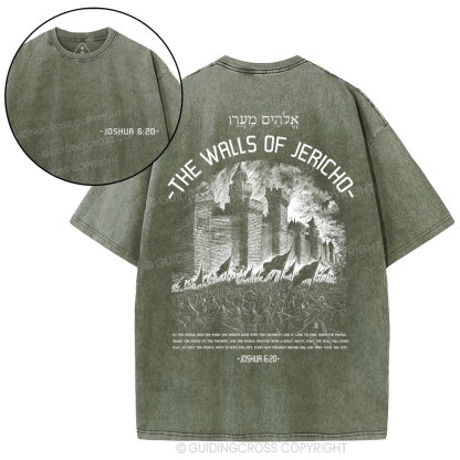 The Walls Of Jericho Christian Washed T-Shirt