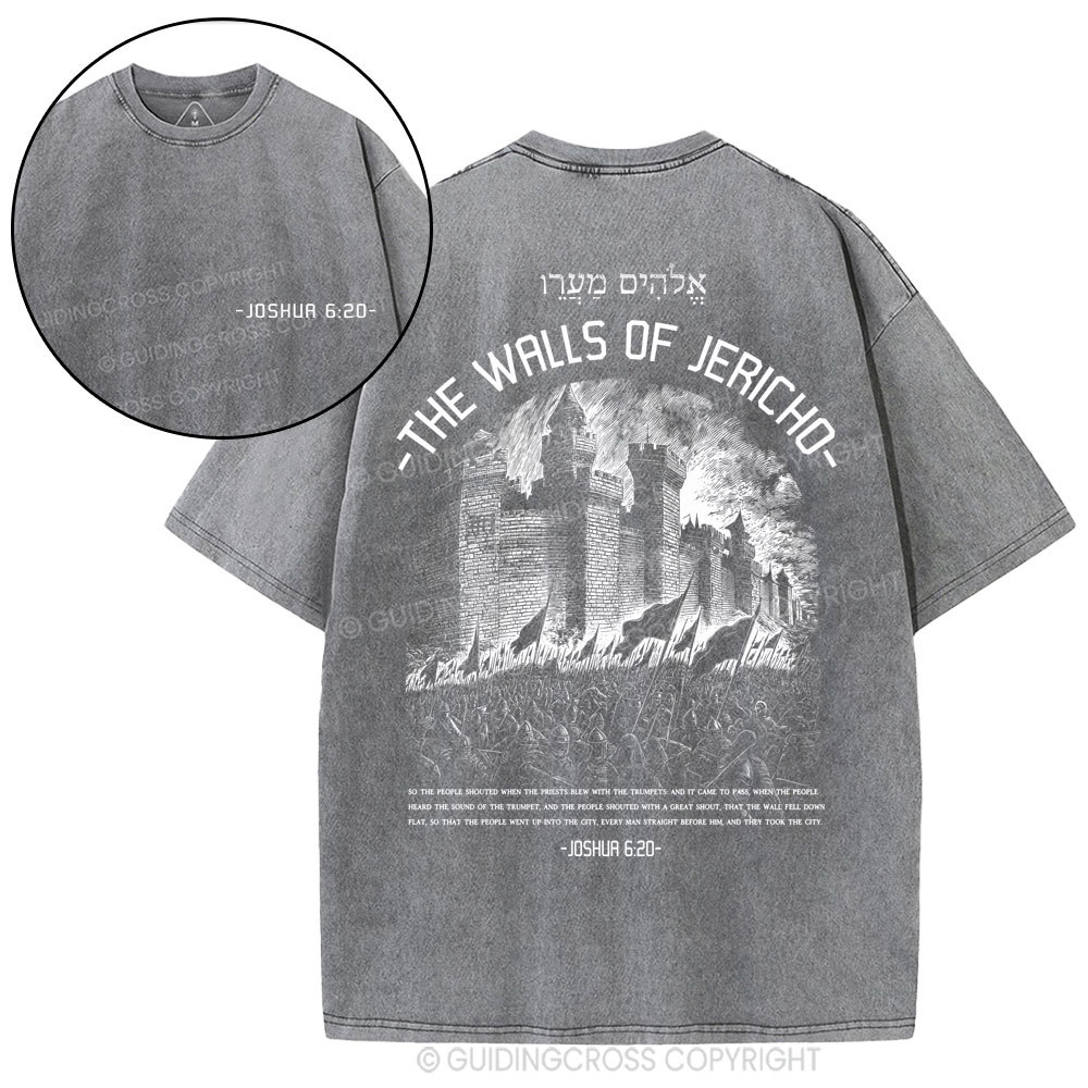 The Walls Of Jericho Christian Washed T-Shirt