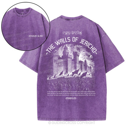 The Walls Of Jericho Christian Washed T-Shirt