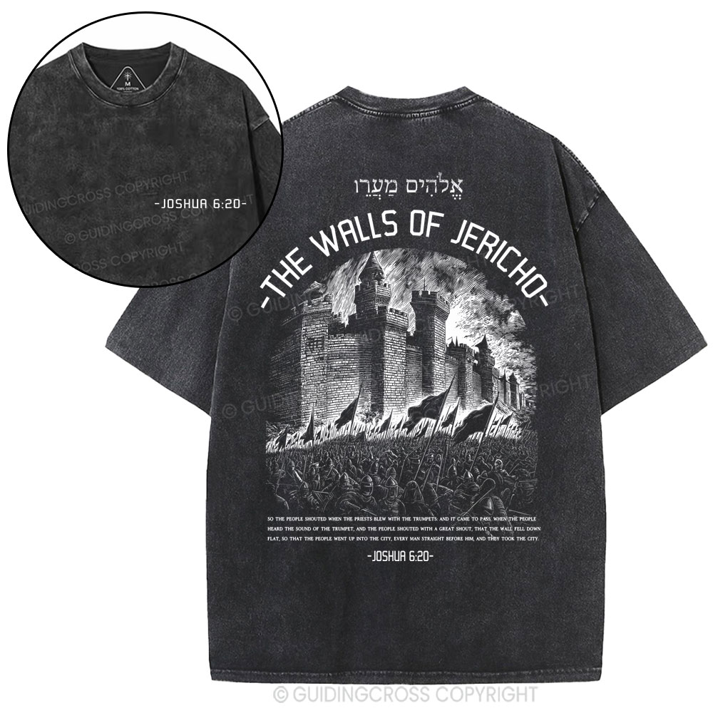 The Walls Of Jericho Christian Washed T-Shirt