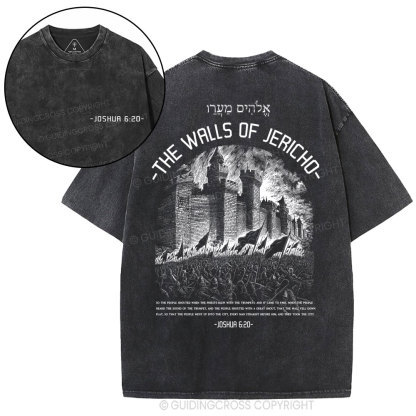The Walls Of Jericho Christian Washed T-Shirt