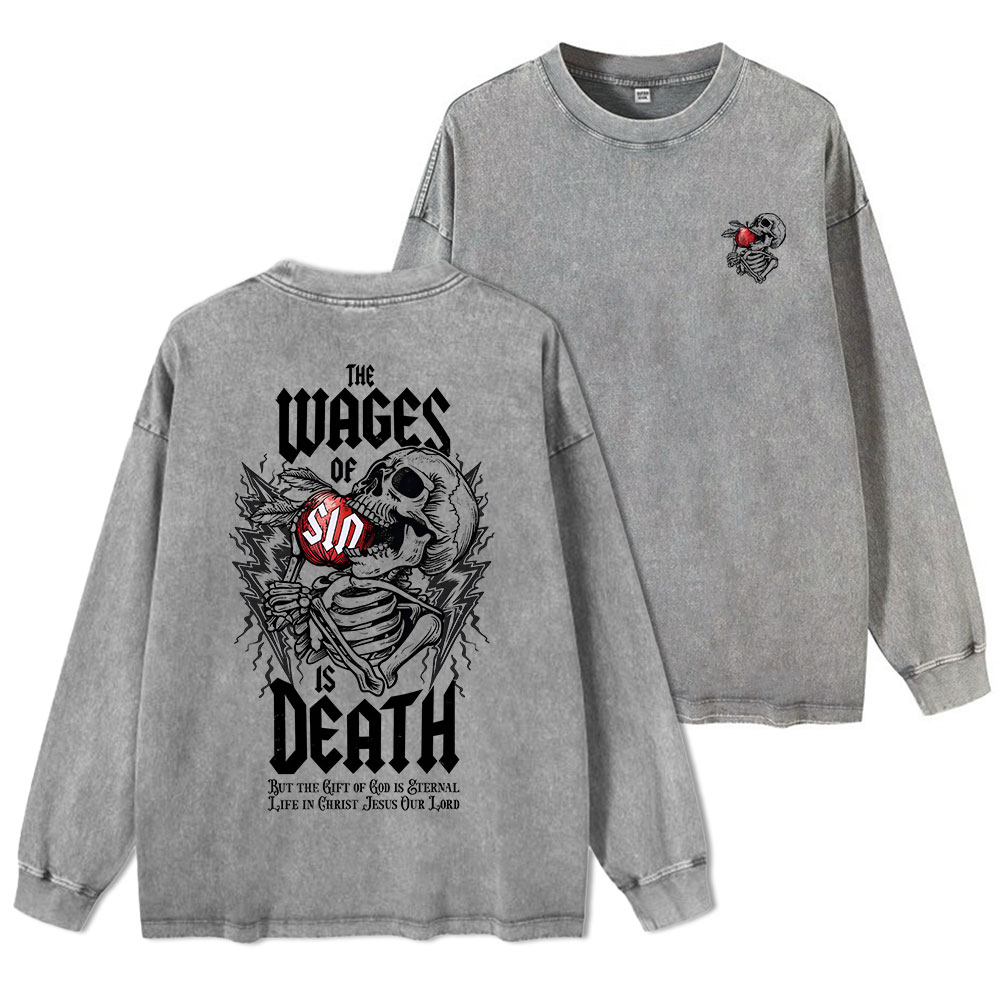 The Waves Of Sin Washed Long Sleeve T-Shirt