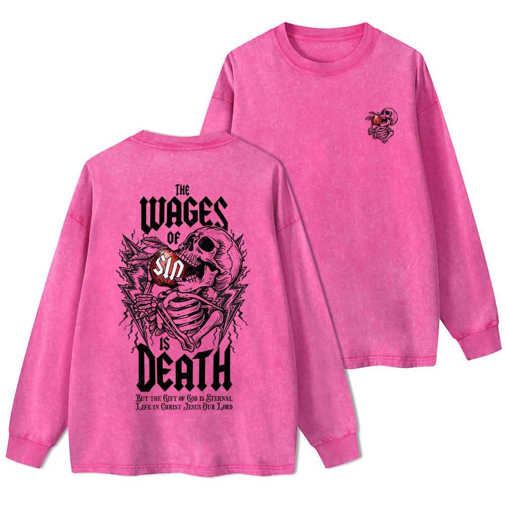 The Waves Of Sin Washed Long Sleeve T-Shirt