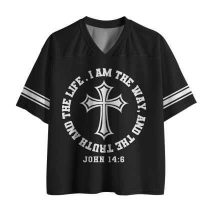 The Way The Life And The Truth Christian Black Mesh Jersey
