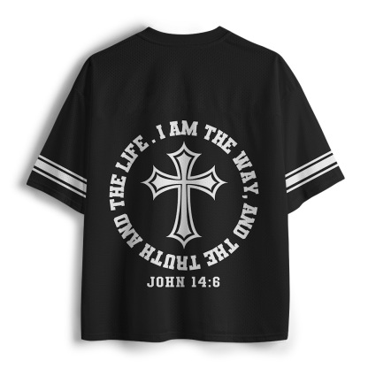 The Way The Life And The Truth Christian Black Mesh Jersey