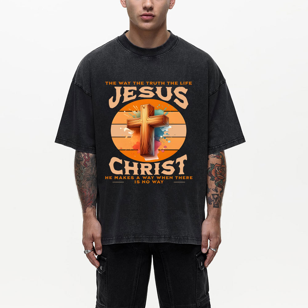 The Way The Truth Christian Washed T-Shirt