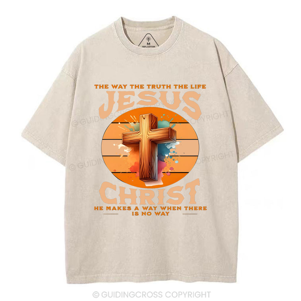 The Way The Truth Christian Washed T-Shirt