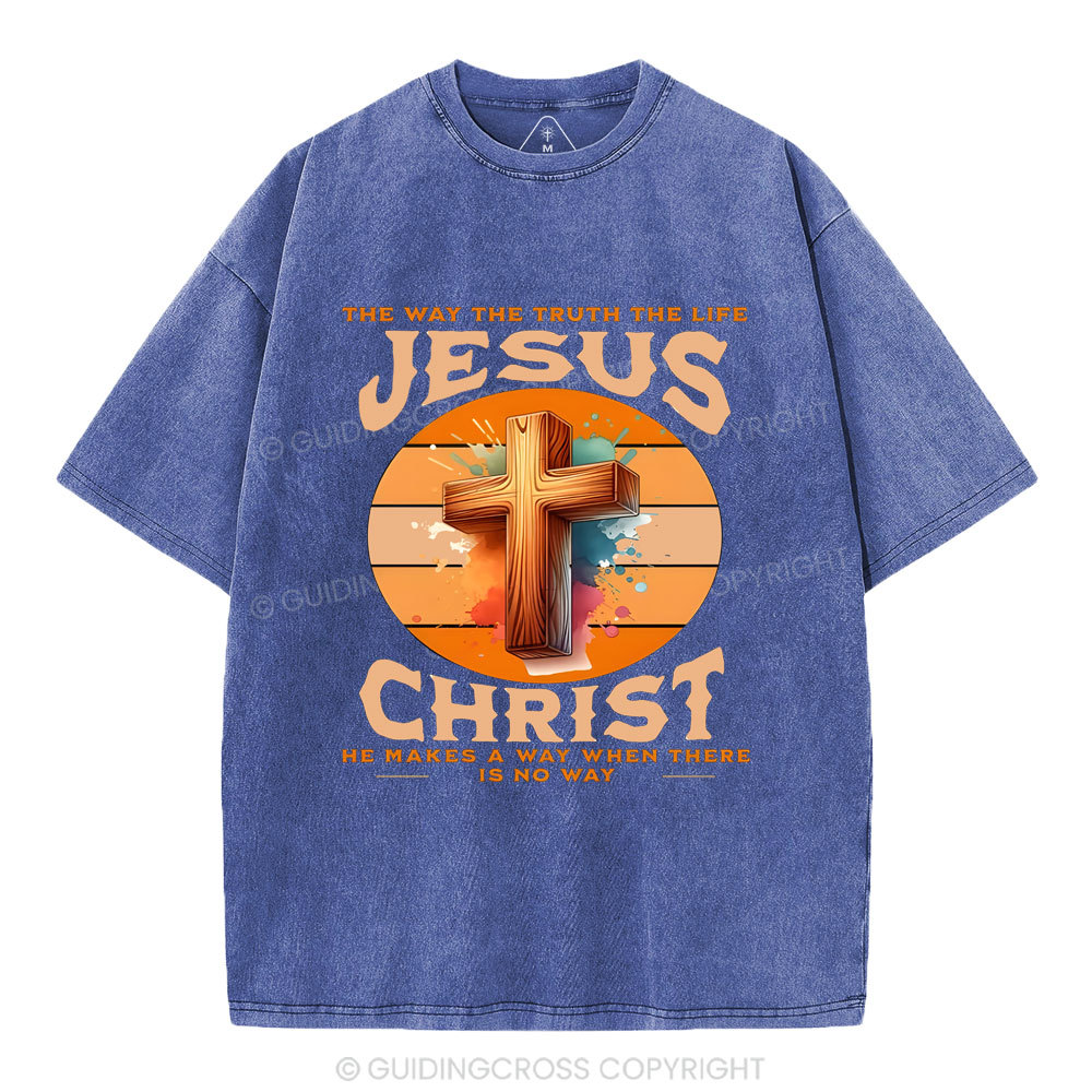 The Way The Truth Christian Washed T-Shirt