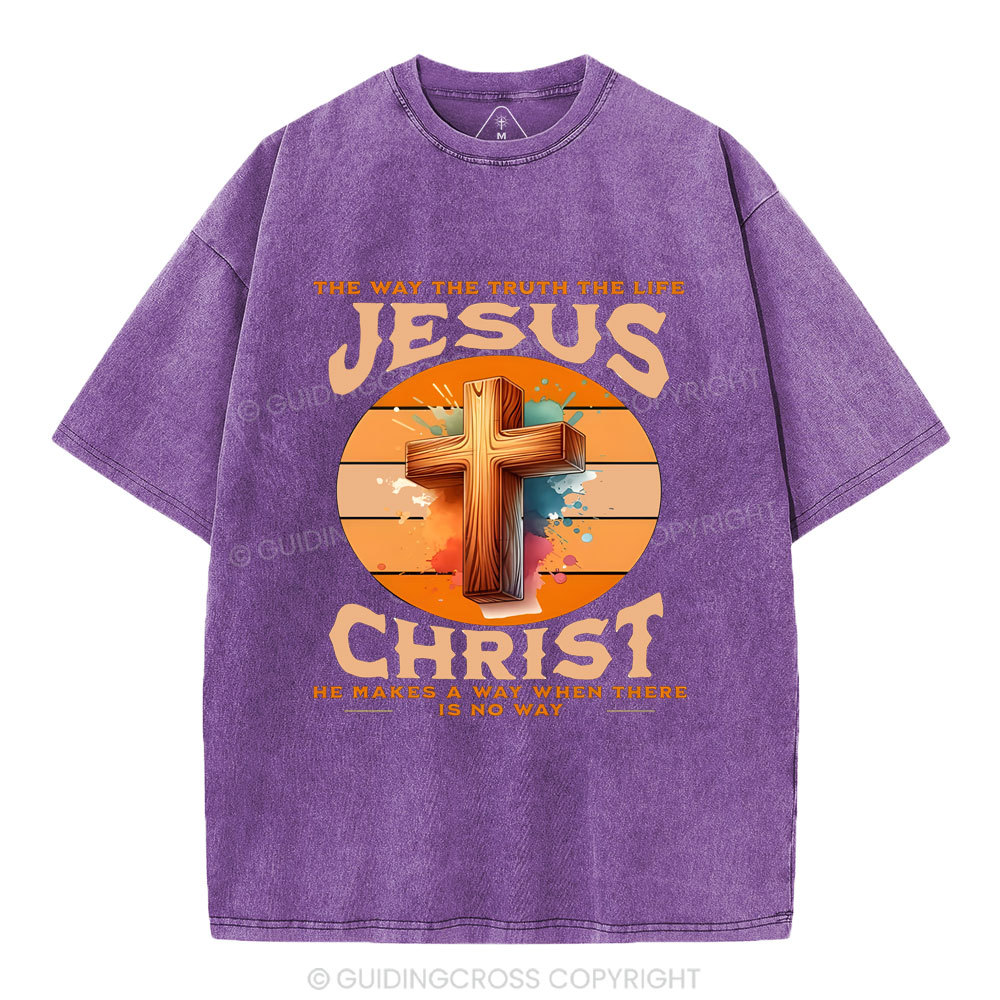 The Way The Truth Christian Washed T-Shirt