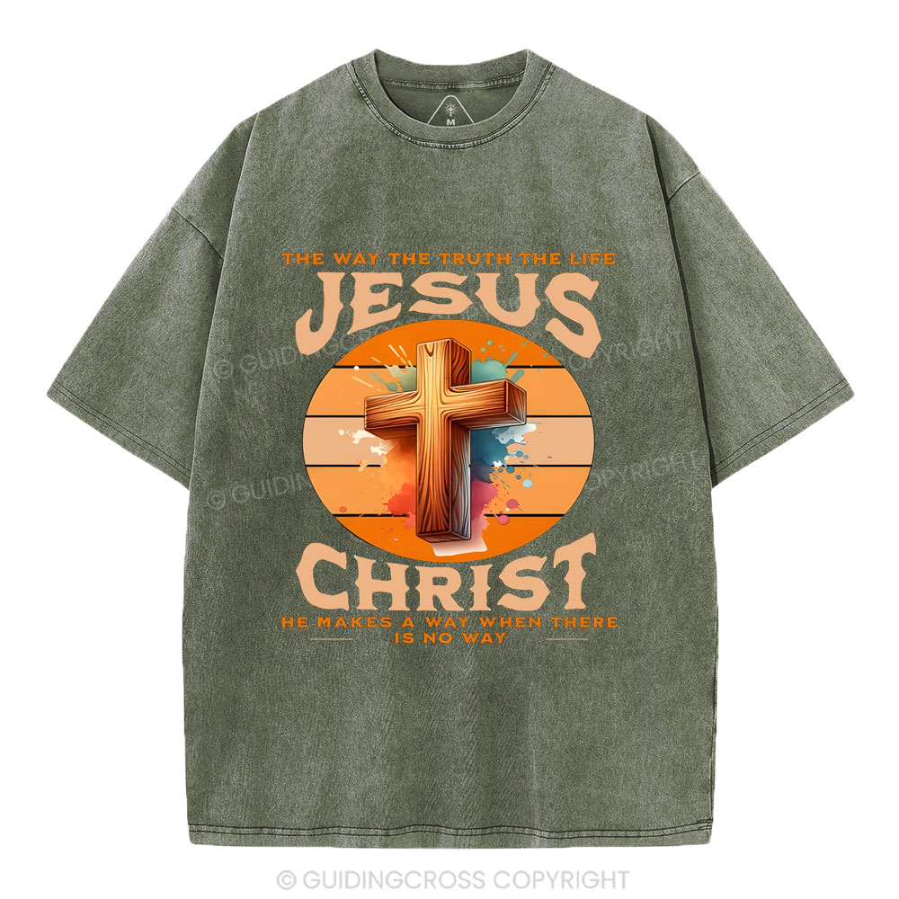 The Way The Truth Christian Washed T-Shirt