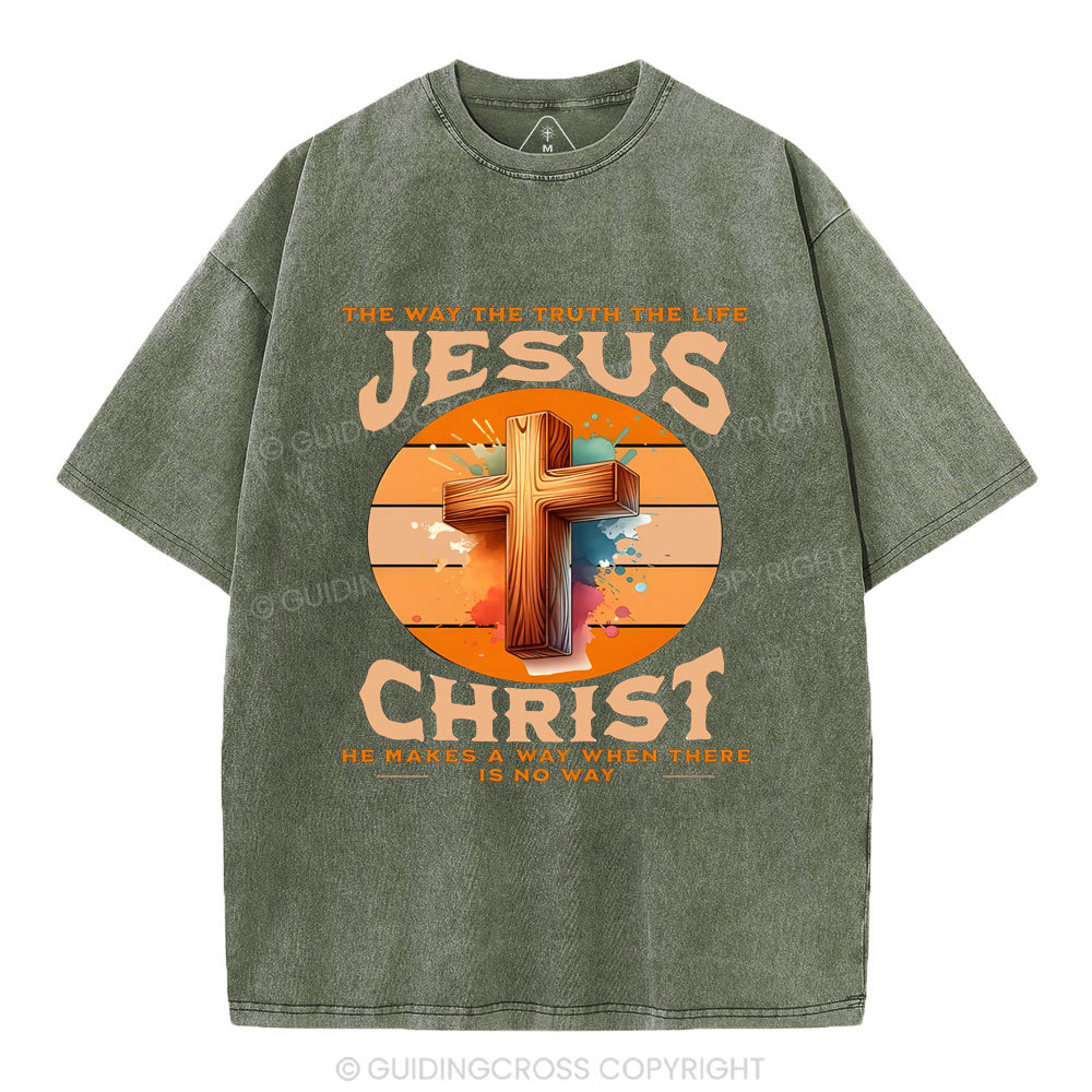 The Way The Truth Christian Washed T-Shirt