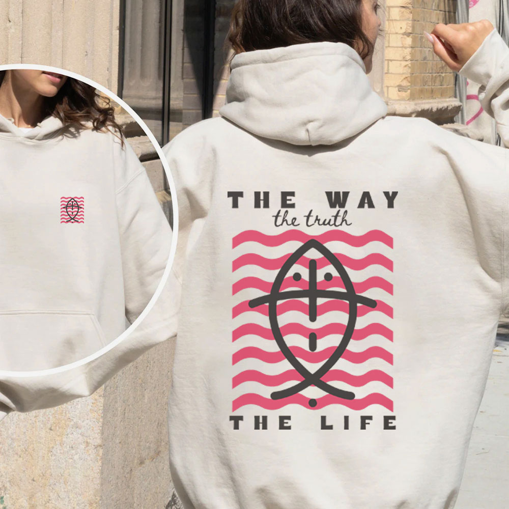 The Way The Truth The Life Christian Premium Fleece Hoodie Set