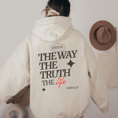 The Way The Truth The Life Christian Washed Hoodie