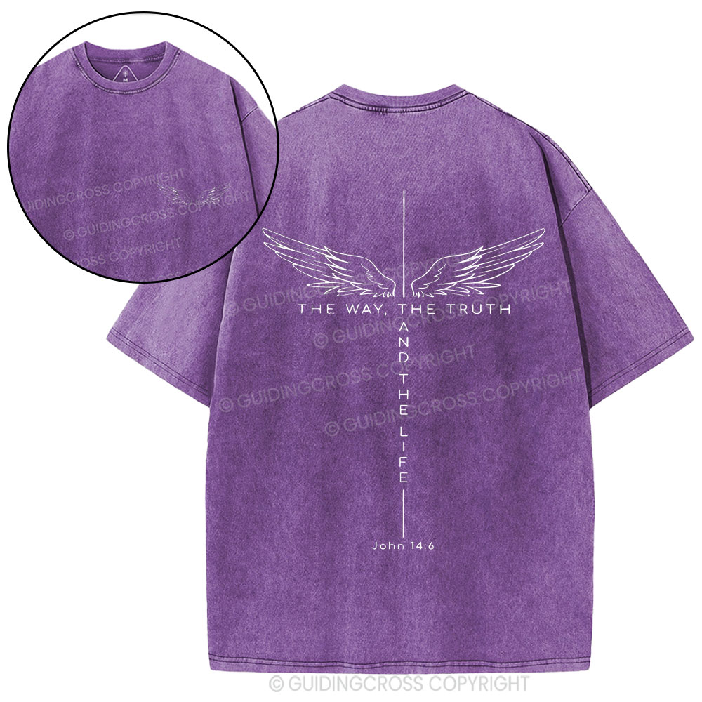 The Way The Truth The Life Christian Washed T-Shirt