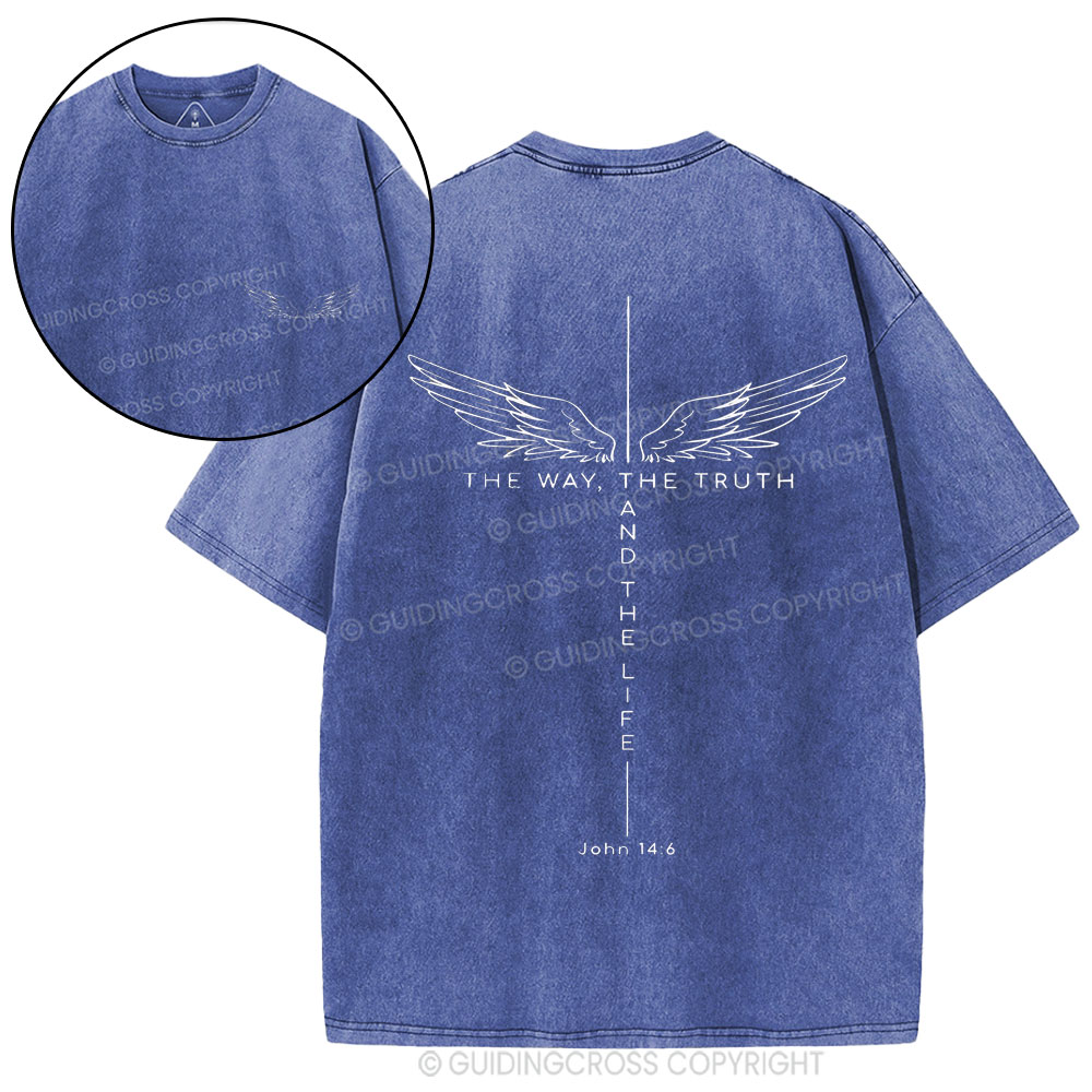 The Way The Truth The Life Christian Washed T-Shirt