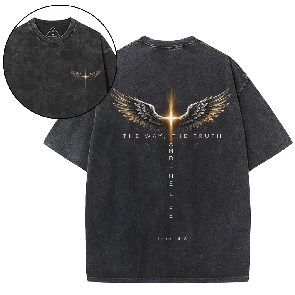 New-Sample Christian Washed T-Shirt双面原件31.95 Sale - GuidingCross