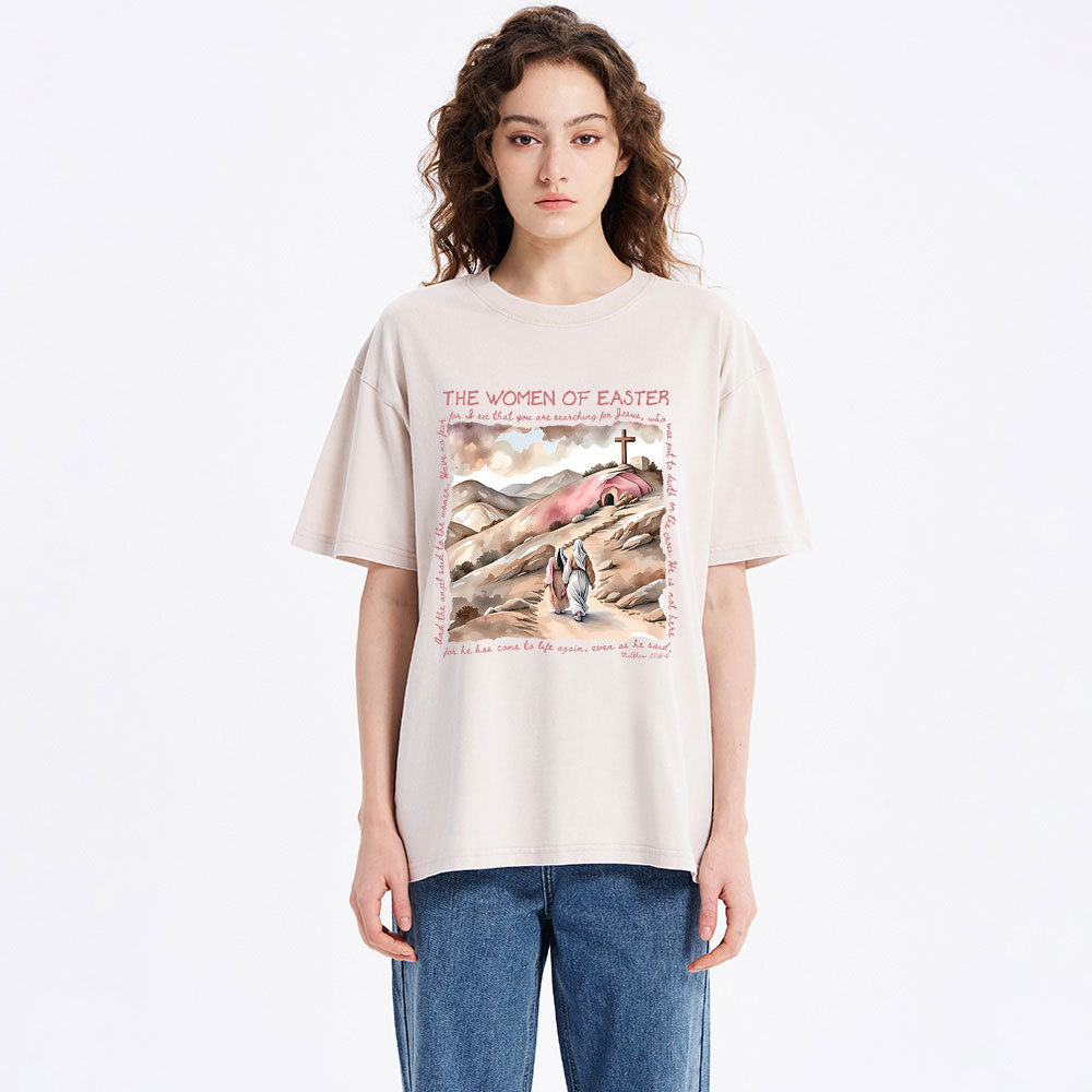 The Women Of Easter Christian Washed T-Shirt