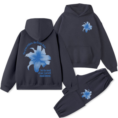 The Word Of Our God Will Stand Forever Christian Fleece Hoodie Set