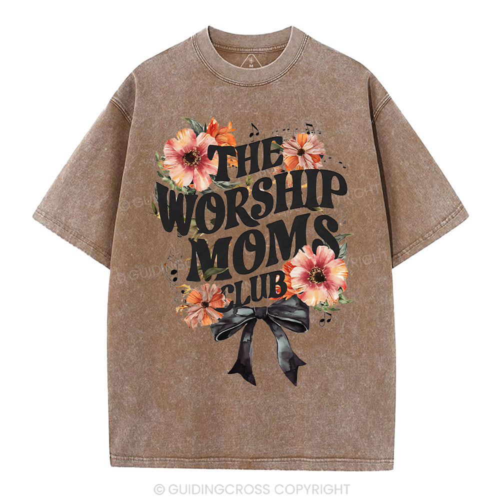 The Worship Moms Club Christian Washed T-Shirt