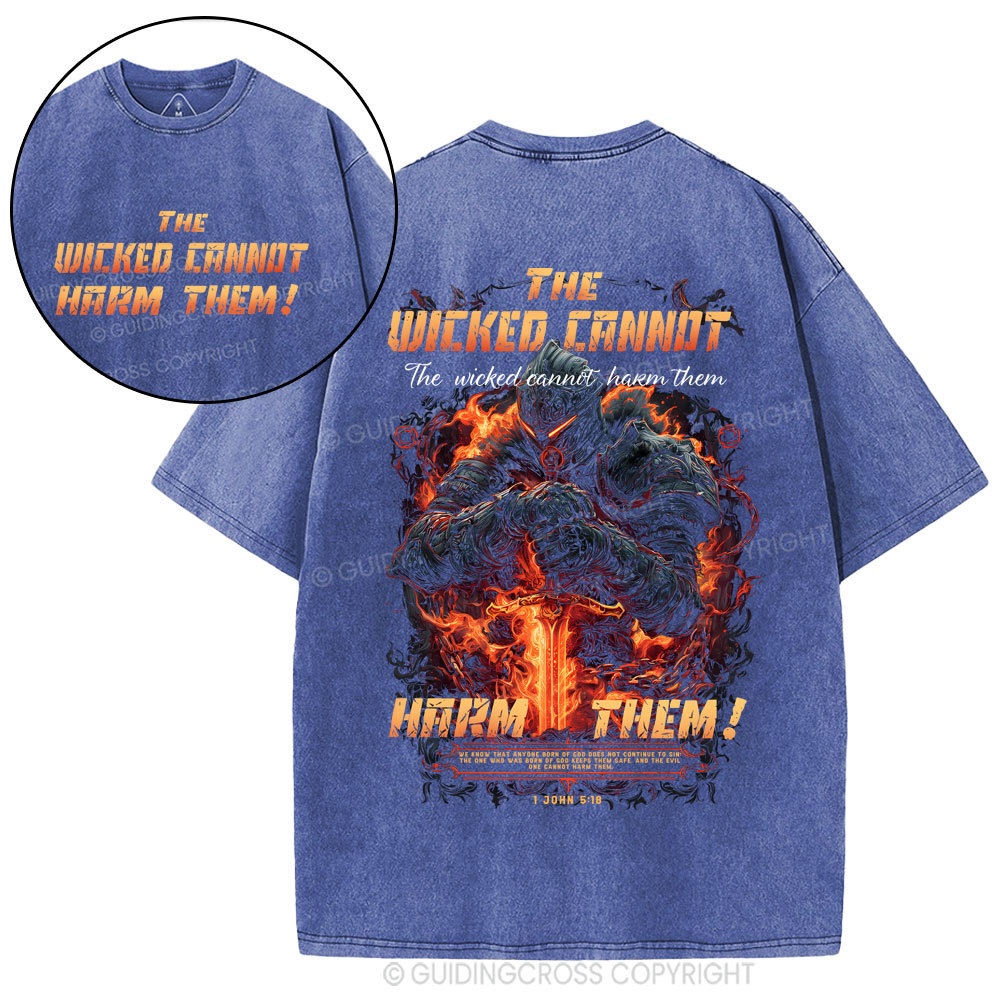The wicked cannot harm them Christian Washed T-Shirt