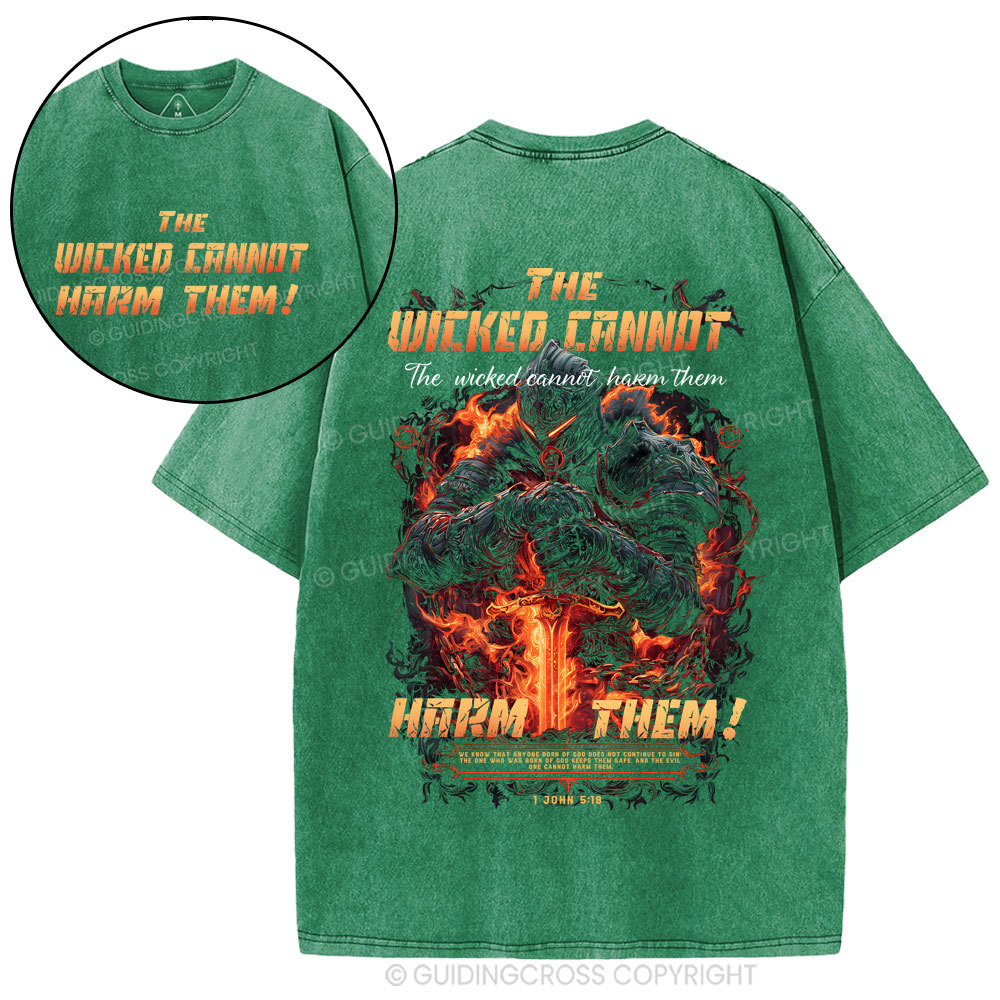 The wicked cannot harm them Christian Washed T-Shirt