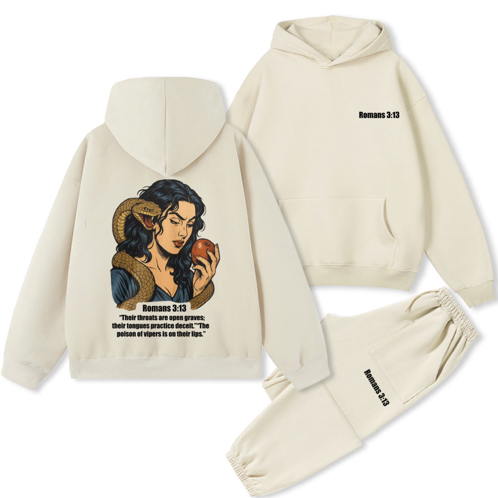 Their Throats Are Open Graves Christian Premium Fleece Hoodie Set